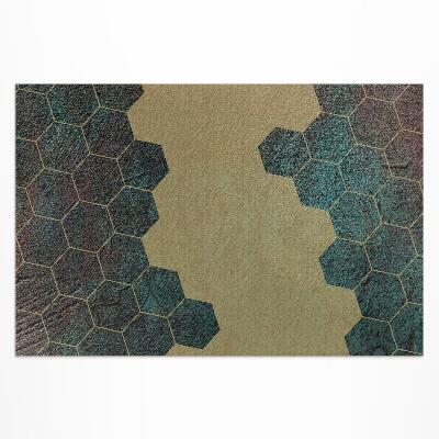 Covor de vinil acasă Hexagoane de beton design modern