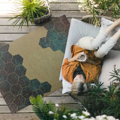 Covor de vinil acasă Hexagoane de beton design modern