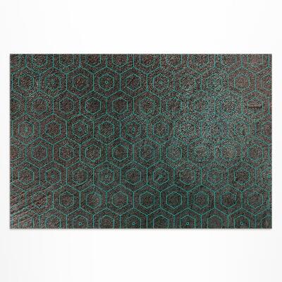 Covor de vinil Hexagoane retro cu design brut