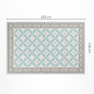 Covor interior din vinil Mozaic cu dale și cercuri pastel trendy