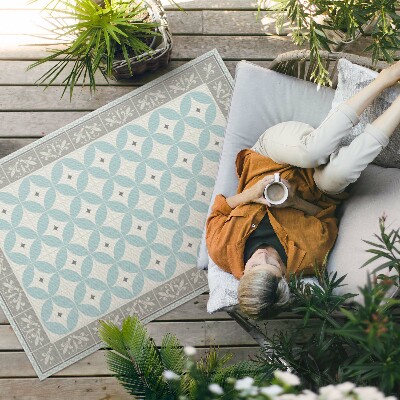 Covor interior din vinil Mozaic cu dale și cercuri pastel trendy