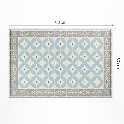 Covor interior din vinil Mozaic cu dale și cercuri pastel trendy
