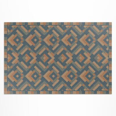 Covor de vinil acasă Geometrie aztecă model vintage boho