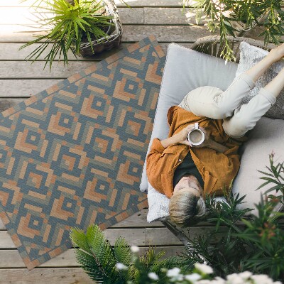 Covor de vinil acasă Geometrie aztecă model vintage boho