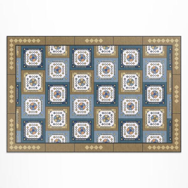 Covor interior din vinil Model geometric în formă de romb în stil retro