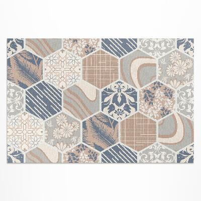 Covor interior din vinil Hexagoane hawaiiene dale boho