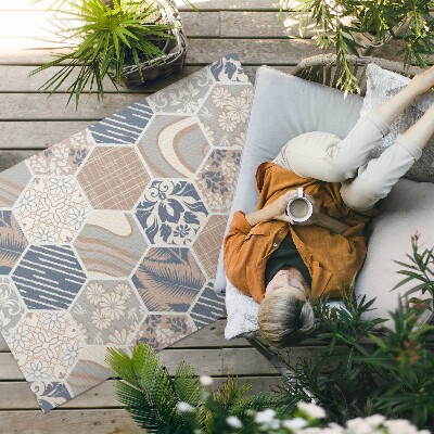 Covor interior din vinil Hexagoane hawaiiene dale boho