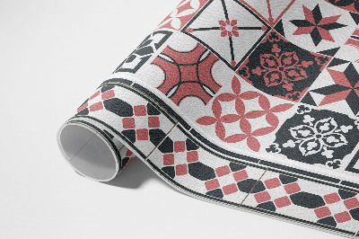 Covor interior din vinil Plăci decorative geometrice tricolore