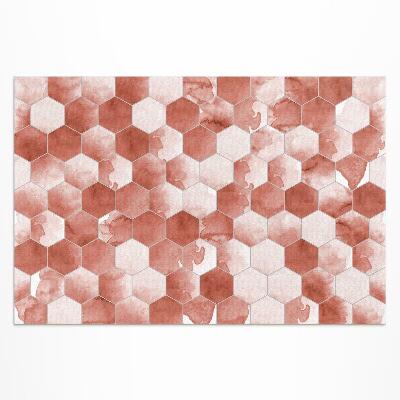 Covor interior din vinil Hexagoane în acuarelă mozaic elegant