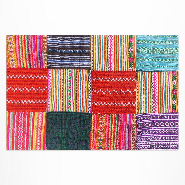 Covor de vinil acasă Țesătură turcească cu model patchwork