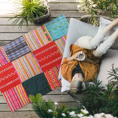 Covor de vinil acasă Țesătură turcească cu model patchwork