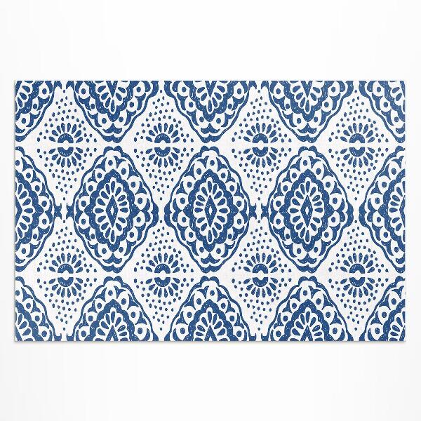 Covor interior din vinil Model decorativ albastru ornament