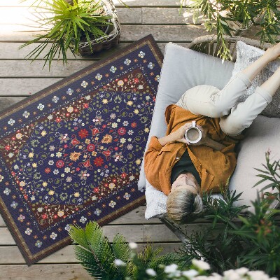 Covor de vinil acasă Frumoase flori mici motiv floral de epocă