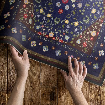Covor de vinil acasă Frumoase flori mici motiv floral de epocă