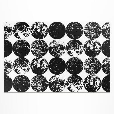 Covor de vinil Cercuri negre model minimalist