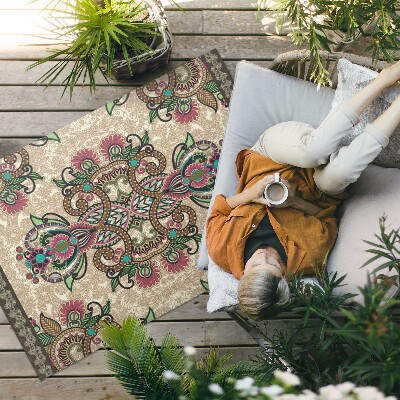 Covor interior din vinil Model floral oriental clasic