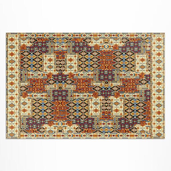 Covor de vinil acasă Patchwork geometric boho vintage