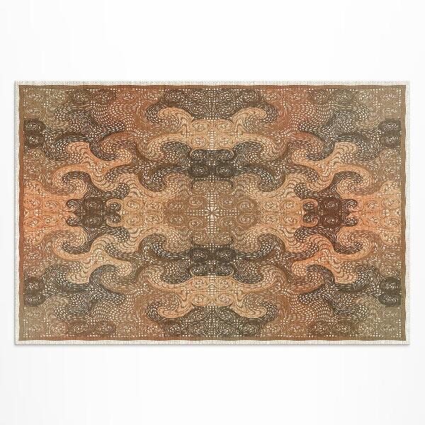 Covor interior din vinil Model decorativ oriental cu vârtejuri