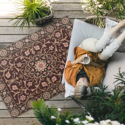 Covor interior din vinil floral antic palid decorativ floral