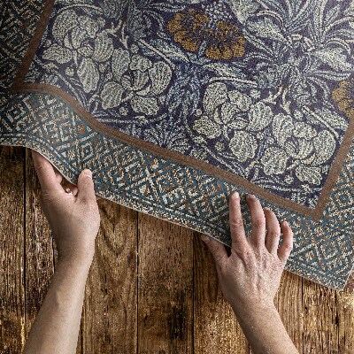 Covor de vinil acasă Motive ornamentale vegetale model de epocă
