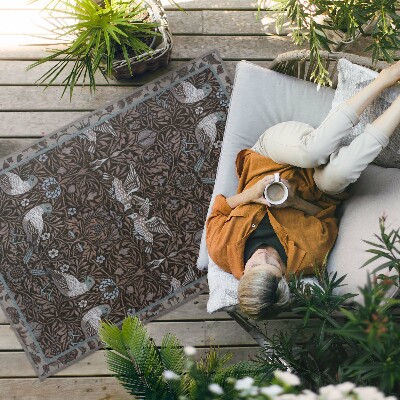 Covor interior din vinil Motive de păsări și plante ornament gotic