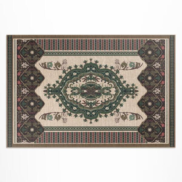 Covor de vinil Verde geometric colorat