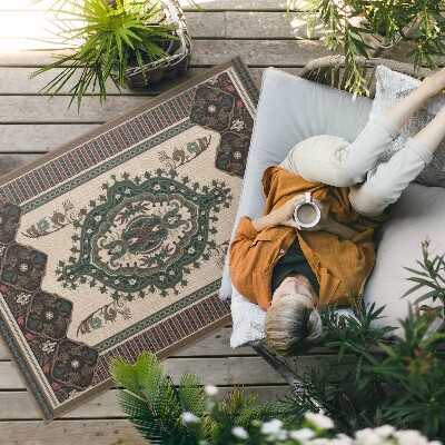 Covor de vinil Verde geometric colorat