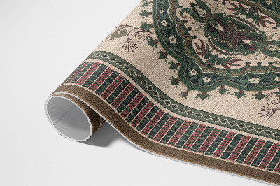Covor de vinil Verde geometric colorat