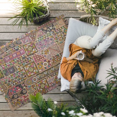 Covor de vinil Model etnic retro patchwork