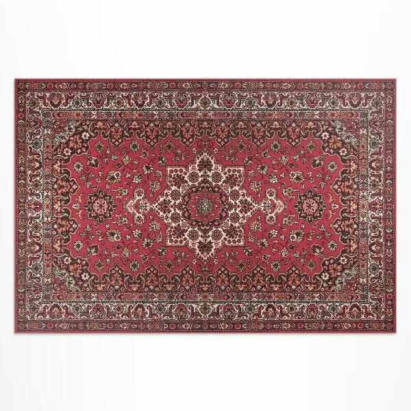 Covor de vinil acasă Model persan vintage floral roșu