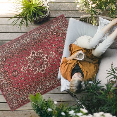 Covor de vinil acasă Model persan vintage floral roșu