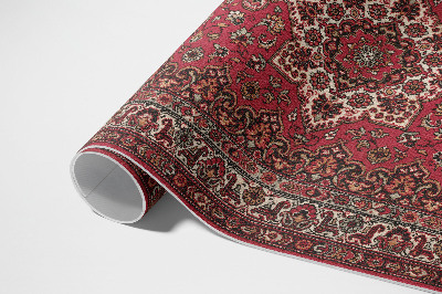 Covor de vinil acasă Model persan vintage floral roșu