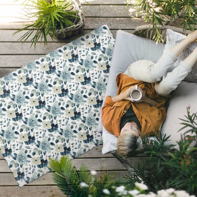 Covor de vinil acasă Flori pictate model floral regulat