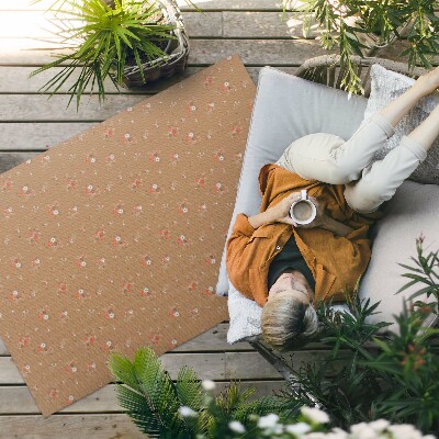 Covor interior din vinil Flori mici de câmp în stil boho vintage