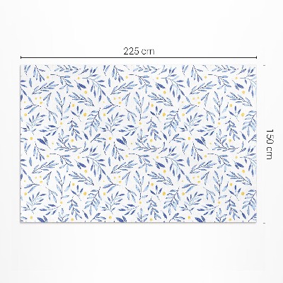Covor de vinil Sprigs acuarelă frunze puncte boho