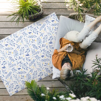 Covor de vinil Sprigs acuarelă frunze puncte boho