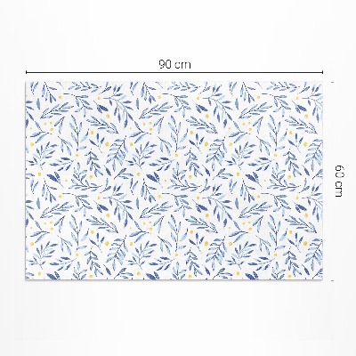 Covor de vinil Sprigs acuarelă frunze puncte boho