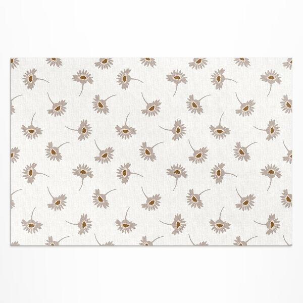 Covor de vinil Flori delicate de margarete boho