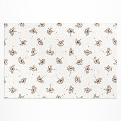 Covor de vinil Flori delicate de margarete boho