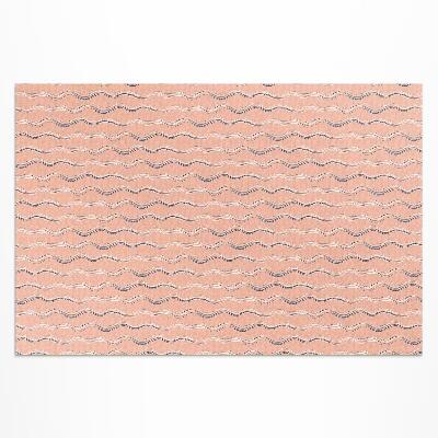 Covor de vinil acasă Valuri boho în culori pastelate