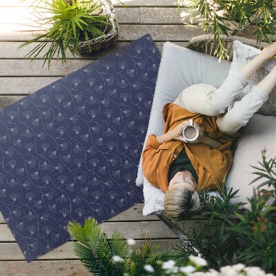 Covor interior din vinil Frunze Ginkgo în stil boho vintage
