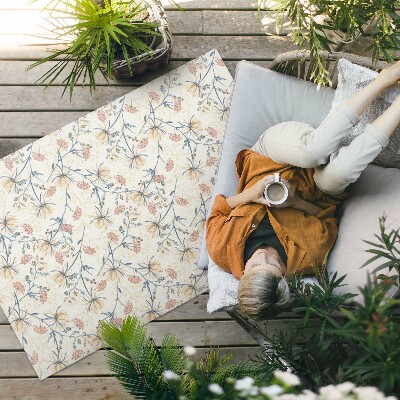 Covor interior din vinil Pajiște înflorită model boho delicat