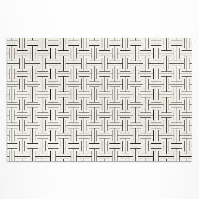 Covor de vinil acasă Labirint minimalist cu linii regulate