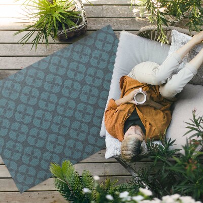 Covor de vinil acasă Trifoi cu patru foi model geometric