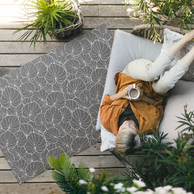 Covor interior din vinil Design boho cu frunze liniare