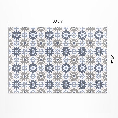 Covor interior din vinil Flori pastelate model regulat delicat