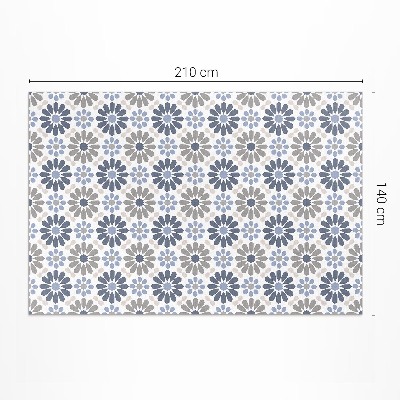 Covor interior din vinil Flori pastelate model regulat delicat