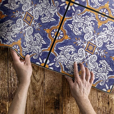 Covor de vinil Plăci elegante cu ornamente florale