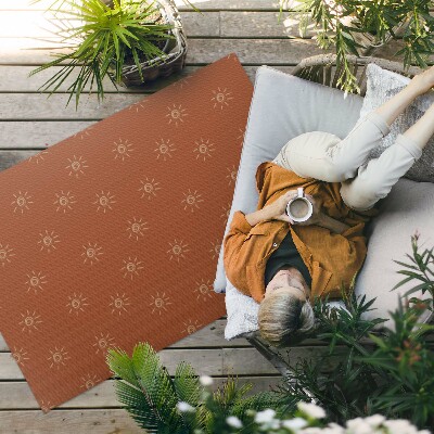 Covor de vinil Model în floarea-soarelui în stil boho vintage