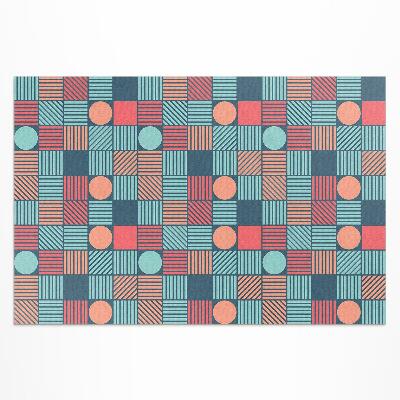 Covor interior din vinil Model geometric retro vintage